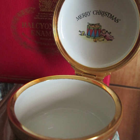 Enamel Trinket Box ROCKING HORSE Christmas 1987